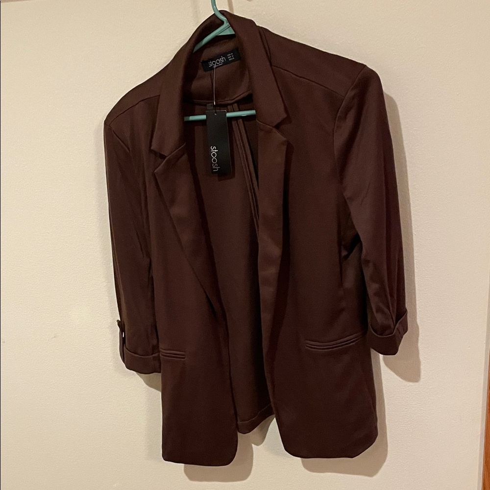 a'gaci Elegant Brown Blazer
